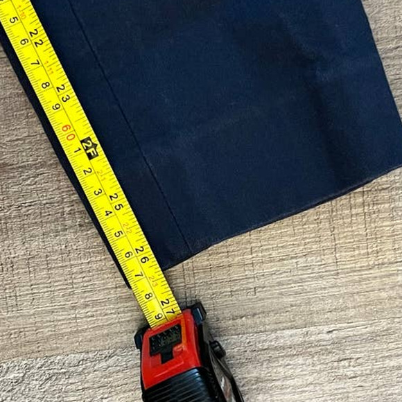 Everlane women's side zip straight leg stretch pants size 4 navy blue Cotton - Picture 8 of 8